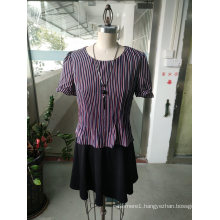 Summer Colourful Striped Beatiful Women′s Dress